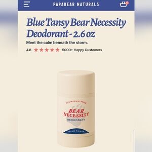 Bear Necessity Blue Tansy Deodorant